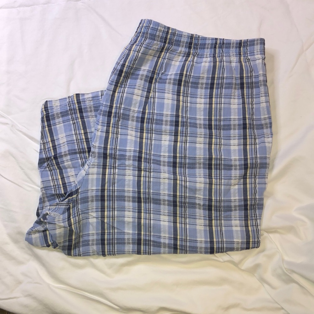 Only Necessities Blue Plaid Capri, Women’s 3X